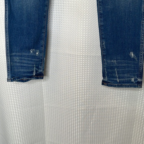 Madewell Slim Straight Jeans Distressed Exposed Button Front Faded Sz 25 - Picture 6 of 13